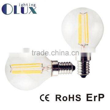 China Made G45 /g16.5/p45 Led Bulb E14 E12 2w 3w 4w 2700k Led Filamment Light/bulb G45 240V