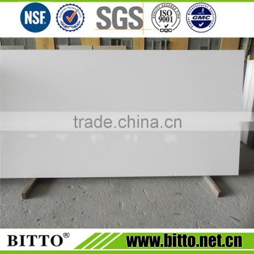 Best selling pure white artificial stone quartz stone slab for countertop