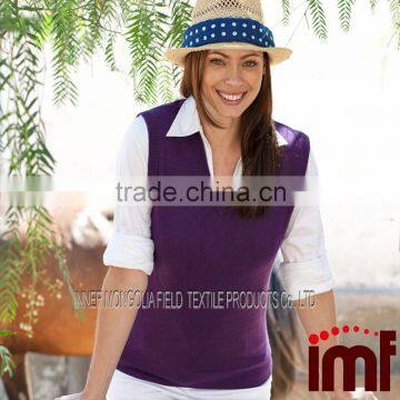 Inner Mongolia Cashmere Vneck Sleeveless Sweater Knitting Pattern