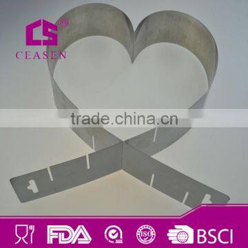 Stainless Steel Heart Shape Mold Extensible Cake Mold photo-3