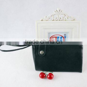 Customized Women Wallet Portable Card Bag Black Color Purse