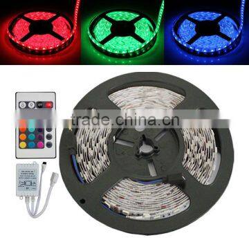 5m 5050 RGB 300 LED SMD Flexible Light Strip Lamp+24 Key IR Remote Controller