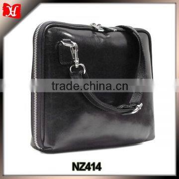 Black pu men's tablet bag high quality laptop protective covers sleeve leather tablet cover for business