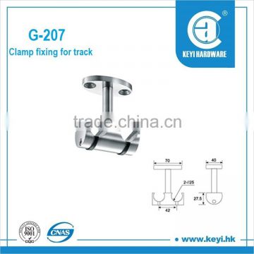 G-205 Top quality Round 25mm tube track clamp/glass clip fixing to wall