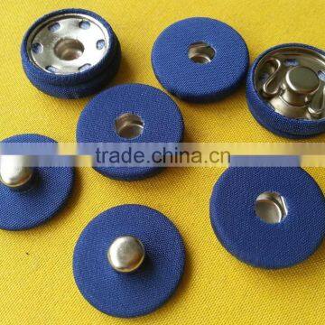 Wholesale 20mm Blue Fabric Covered Metal Garment Snap Button-- F1524 photo-3