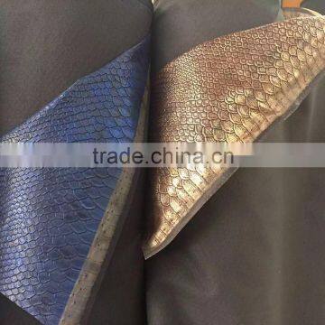 synthetic leather stocklot new design crocodile pattern,pu leather with 0.8-1.0 mm thickness widely use for bag and shoes