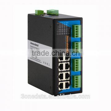 8 ports DIN-Rail Managed Industrial Ethernet Switch with 4 ports RS485