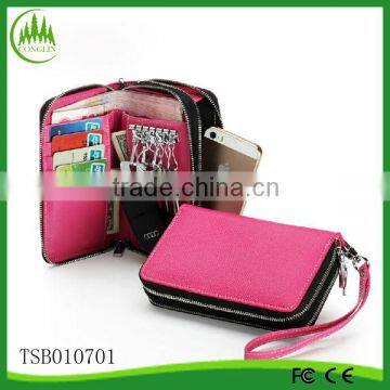 2014 new arrival wholesale wallet set car key cover women key holder purse