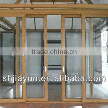 6063 t5/t6 customized aluminum sliding window with mosquito screen from shanghai(ISO9001:2008)