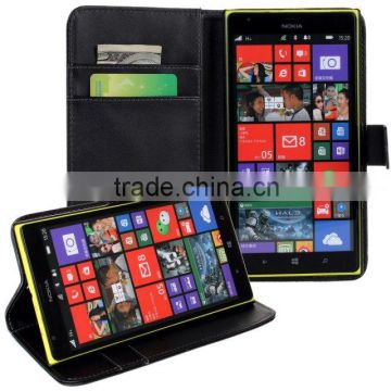 Fashion!!!Flip Pu wallet leather case for Nokia Lumia 1520