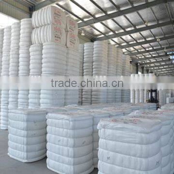 1.4D 32MM Soild Raw White Simi-virgin Polyester Staple Fiber (PSF) photo-4