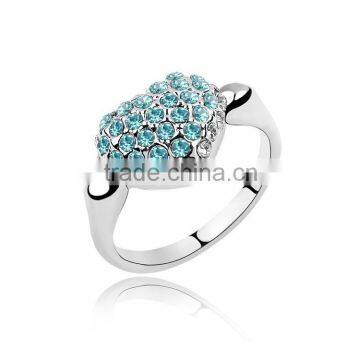 crystal beads finger ring for girl , artificial finger rings for girls ,silver finger ring