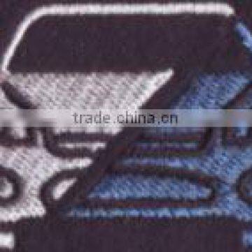 White and blue car logo Iron on 100% embroidery patches