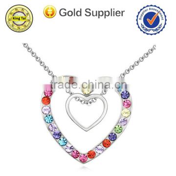 2015 for sale cheap colorful heart necklace with fancy necklace design