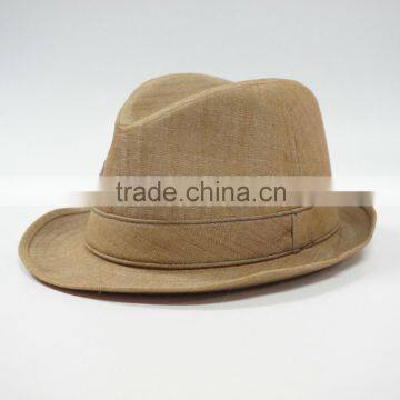 hot selling cotton men's fedora hats with embroidery