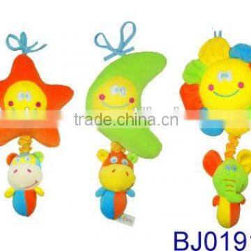 Popular soft baby toy star moon decorative musical soothe toy