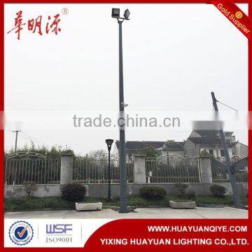 Outdoor light pole with camera monitoring system