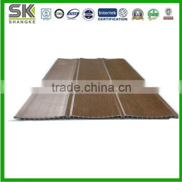 Wood Gain PVC Wave Panel Interior Decoration