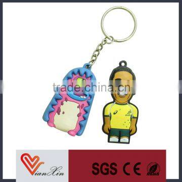 custom 3d tridimensional shape soft PVC keychain for sale