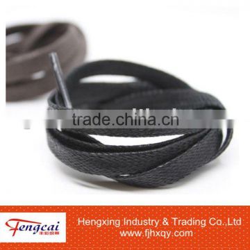 5mm Black cotton waxed shoelace for leather shoe