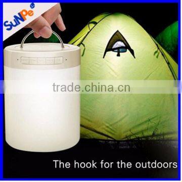 2016 Smart Built-in Batery Outdoor Camping Light Lamp with Bluetooth Speaker