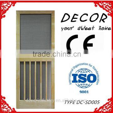 Mosquito netting solid pine wood China supplier screen door