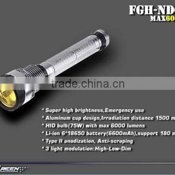 Rechargeable 18650 Battery 75W HID Torch photo-3