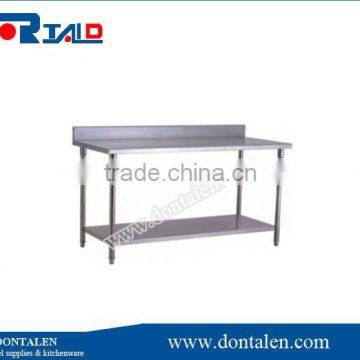 Stainless Steel Kitchen Work Table with Backsplash