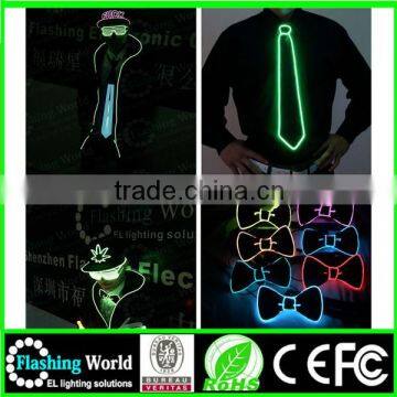 factory manufacture neon flashing bow tie led