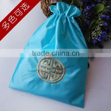 Fancy drawstring silk brocade jewelry pouches,chinese brocade jewelry pouch