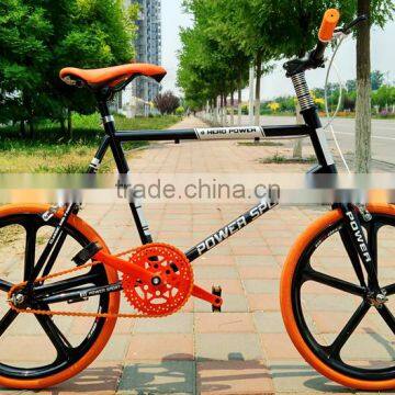 20 Inch Fixie Bike / Single Speed Bike Fixed Gear / Aluminum Alloy Bicycle Frame and Fork