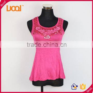 2016 Sexy Ladies Flowers Red Tank Tops