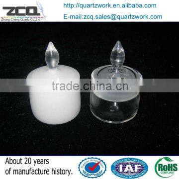 customized quartz crystal cup with cover