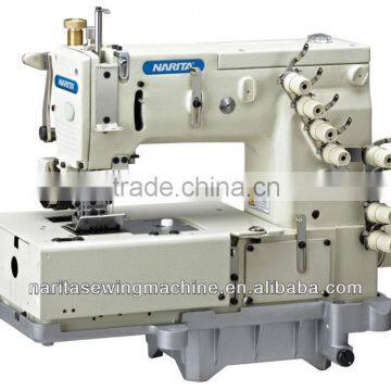 NT-1508P 1-4 needle flat-bed double chain stitch sewing machine with horlzontal looper movement mechanism