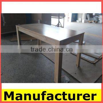 Wholesale cheap melamine wood KD style dinning table set factory