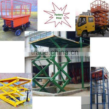 Factory price platform,Hydraulic rotating aerial working elevating suspended vertical truck stage scissor lift platform for sale