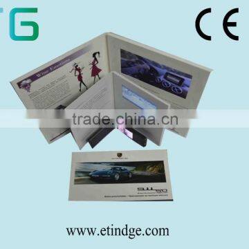 2015 newest invitation video brochure/ lcd video greeting card