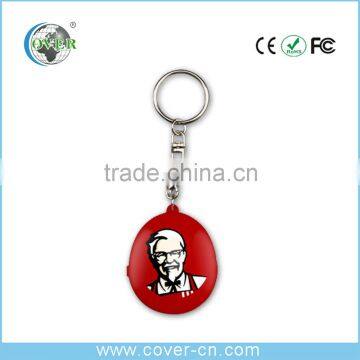 custom sound effect keychain/cheap custom keychain/music note keychain