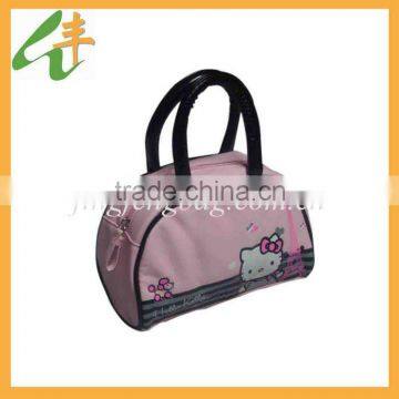 2014 hotest pink beautiful ladies pu handbag