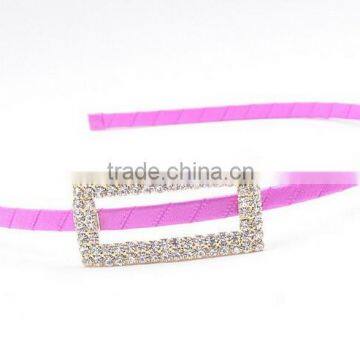 fashionable square shape alloy crystal fabric wrap headband