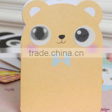 2016 yellow little cat shape of exquisite desing pattern thanksgiving card/birthday card/greeting card
