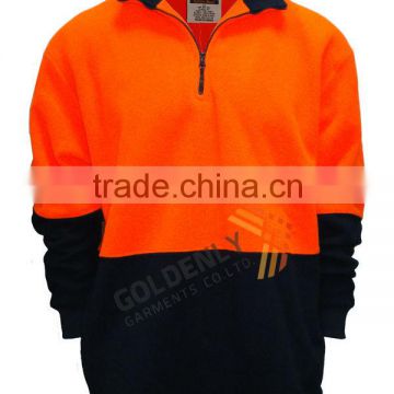 MEN'S FLOURESCENT HALF ZIP POLAR FLEECE