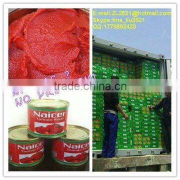 CANNED TOMATO PASTE factory 28%min canned tomatoes