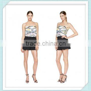 Ladies polyester black fashion shorts