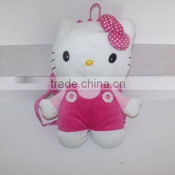 Cute Pink And White Hello Kitty Plush Backpack