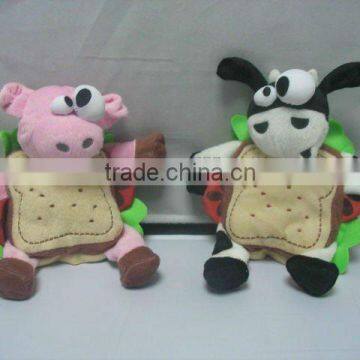 Funny Animal Image Plush Sandwich, Plush Hamburger