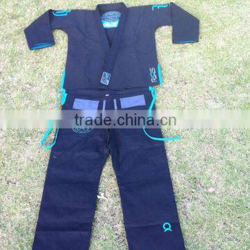 Custom Blue Plain Pearl Weave BJJ JIU JITSU GI Uniform