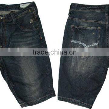 New design men fashion jeans shorts,man's 100% cotton 1/2 slim jeans shorts wholesale manufacturer