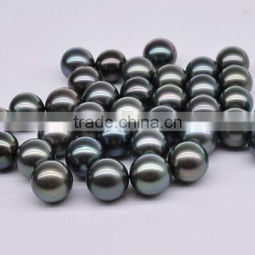 2016 new arrival perfect round Tahitian loose black pearl