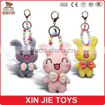 good cute plush bunny keychain toy